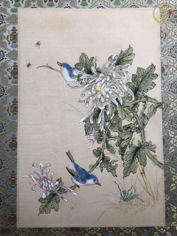 古玩字畫花鳥二楨真品鑒賞圖