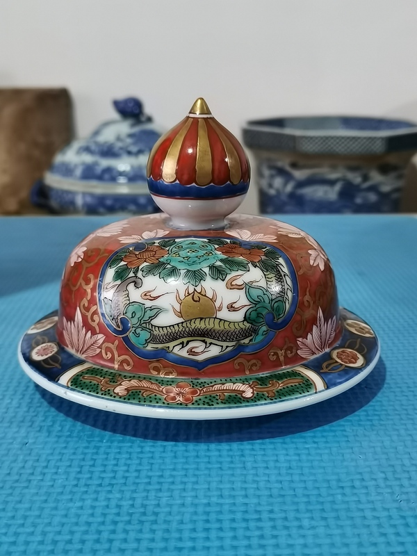 古玩陶瓷【大氣將軍罐】民國青花五彩描金將軍罐拍賣,當前價格5000元