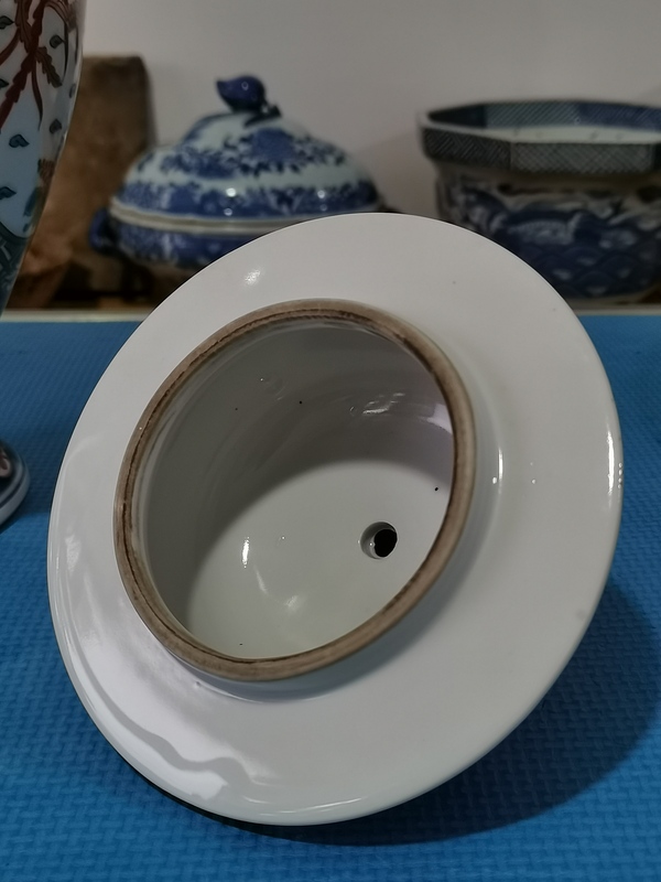 古玩陶瓷【大氣將軍罐】民國青花五彩描金將軍罐拍賣,當前價格5000元