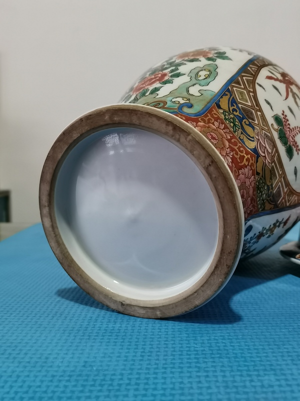 古玩陶瓷【大氣將軍罐】民國青花五彩描金將軍罐拍賣,當前價格5000元