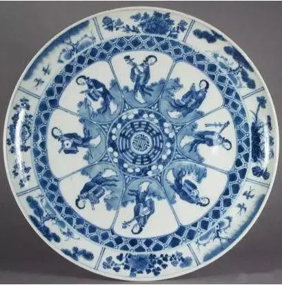 明 斗彩折枝莲托八吉祥纹碗