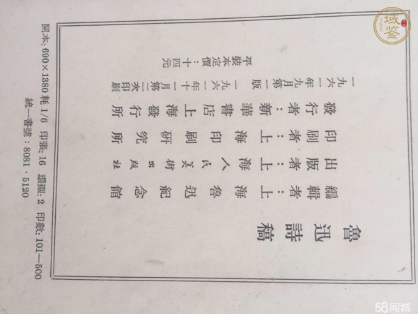 古玩字畫《魯迅詩稿》真品鑒賞圖