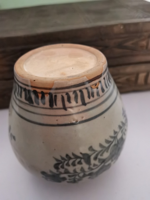 古玩陶瓷青花花卉紋蓋罐拍賣,當前價格5800元