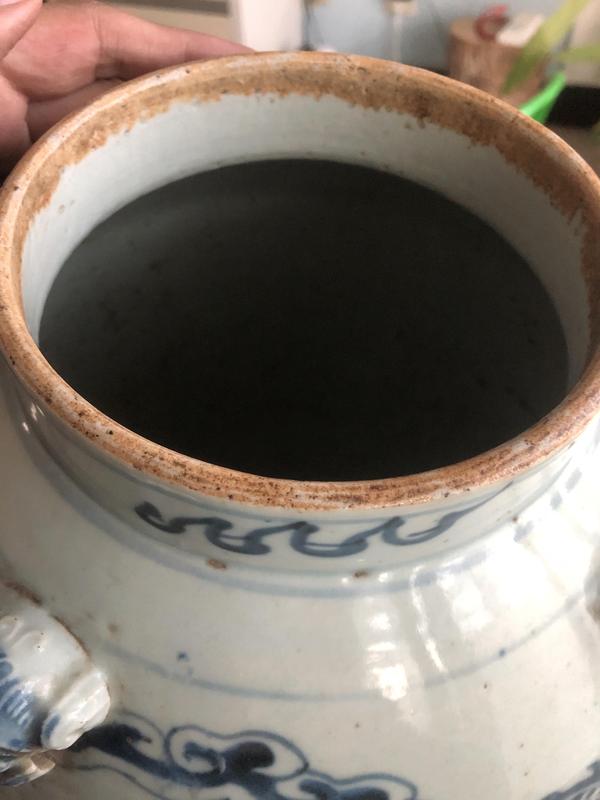 古玩陶瓷龍紋青花四系將軍罐拍賣,當前價格6000元