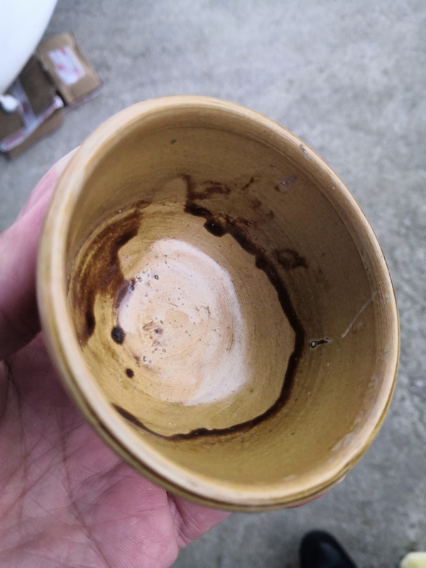 古玩陶瓷福建窯口醬釉杯拍賣,當前價格260元