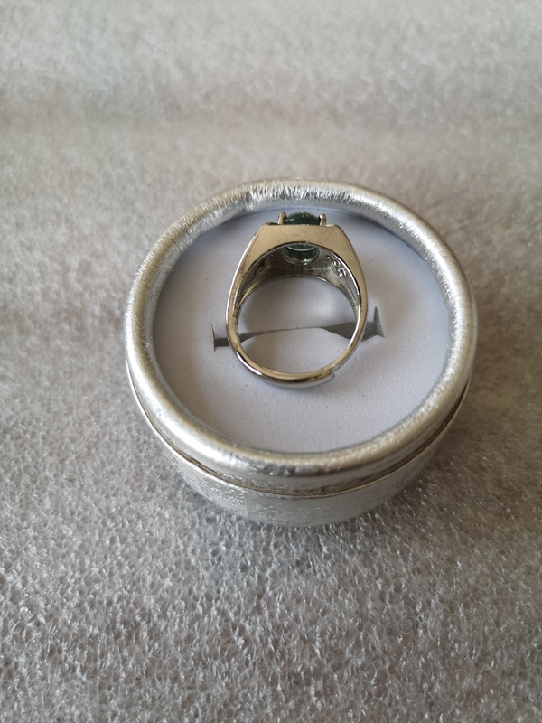 古玩玉器翡翠戒指拍賣,當前價格555元