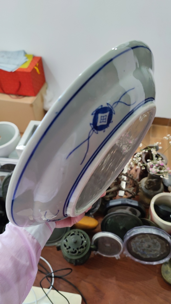 古玩陶瓷底圖盤拍賣,當前價格255元