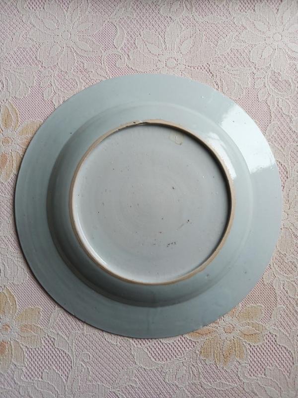 古玩陶瓷清早期花卉紋粉彩盤拍賣,當前價格4800元