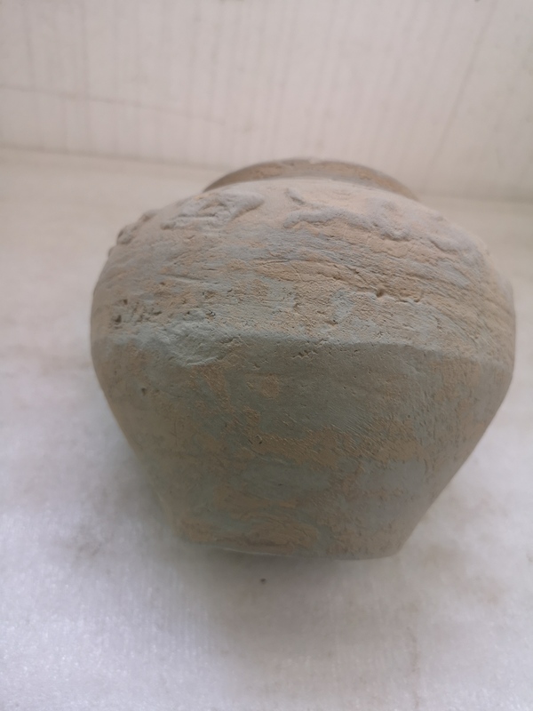 古玩陶瓷灰陶印跑獸紋罐拍賣,當前價格750元
