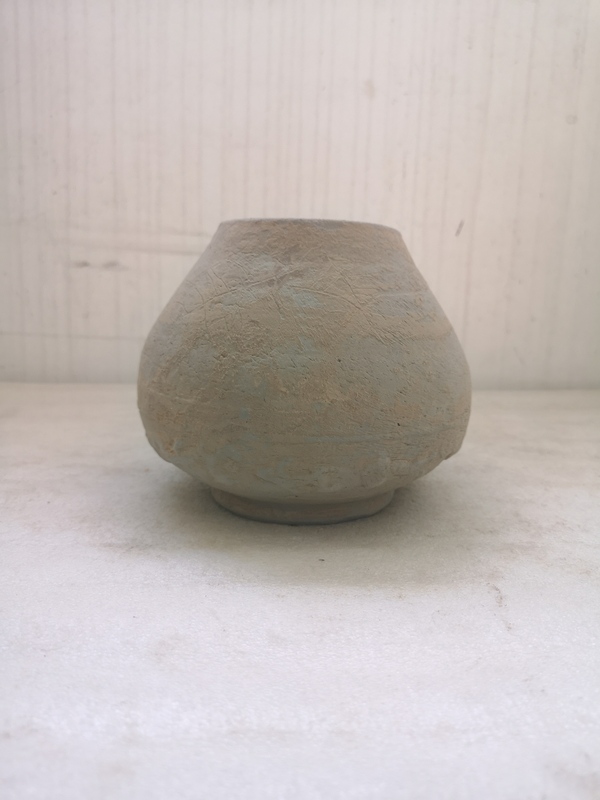 古玩陶瓷灰陶印跑獸紋罐拍賣,當前價格750元