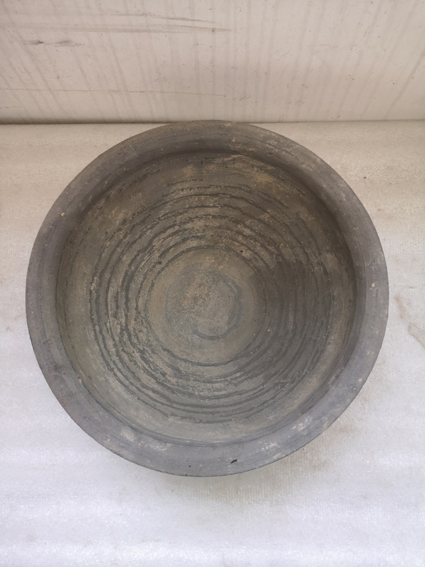 古玩陶瓷灰陶折沿盆拍賣,當前價格580元