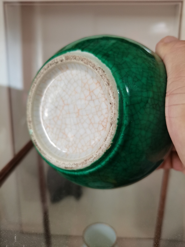 古玩陶瓷綠哥釉蓋罐拍賣,當前價格3680元