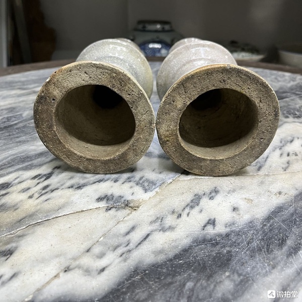 古玩陶瓷哥釉燭臺拍賣,當前價格4600元