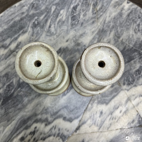 古玩陶瓷哥釉燭臺拍賣,當前價格4600元