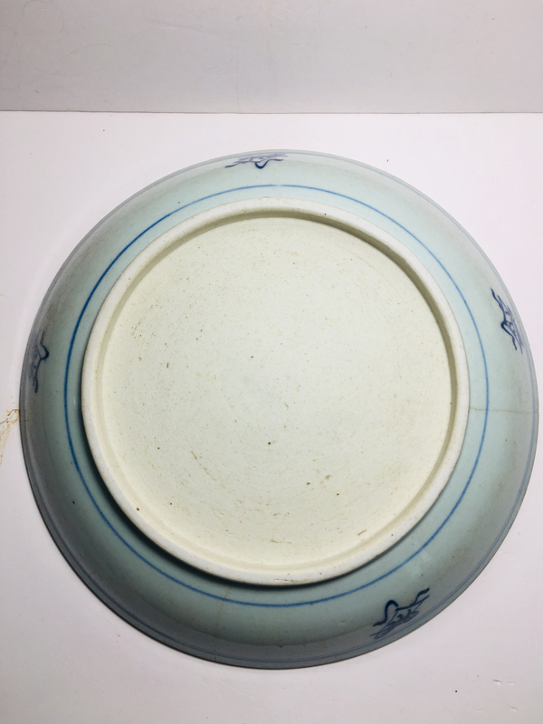 古玩陶瓷精品壽字紋青花大盤拍賣,當(dāng)前價(jià)格5888元