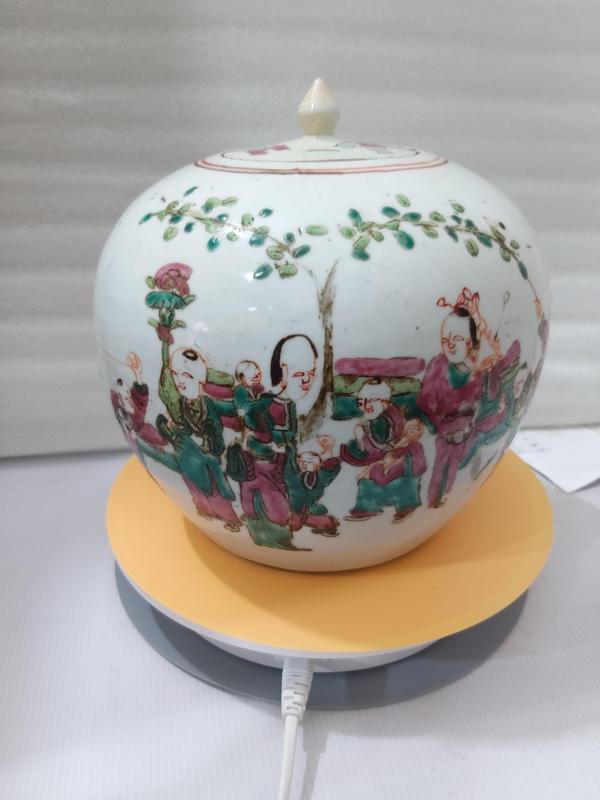 古玩陶瓷人物紋粉彩西瓜罐拍賣,當前價格5880元