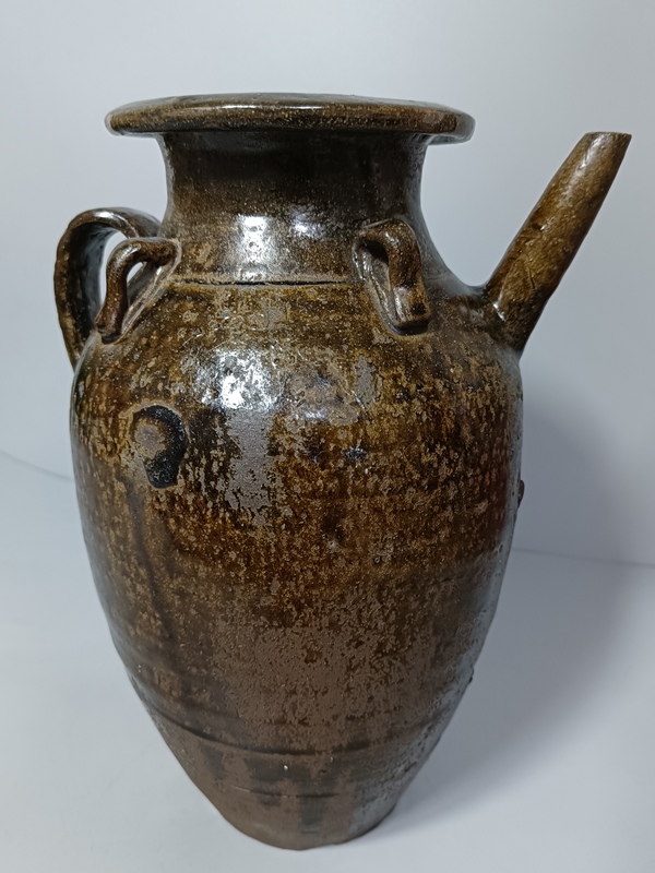 古玩陶瓷明代?褐釉大執壺拍賣,當前價格1199元