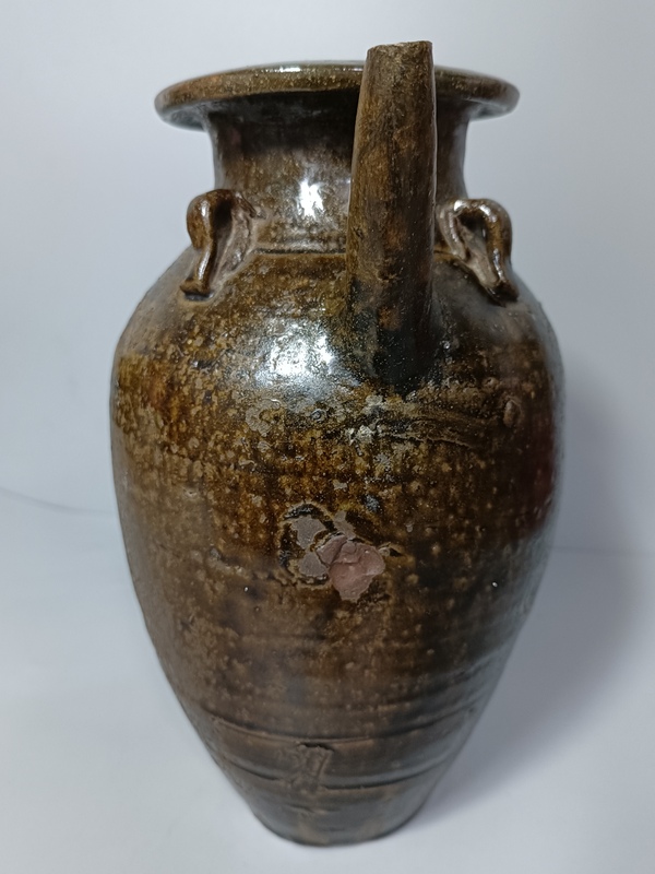 古玩陶瓷明代?褐釉大執壺拍賣,當前價格1199元