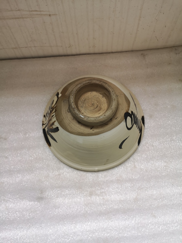 古玩陶瓷磁州窯福壽字紋碗拍賣,當前價格298元