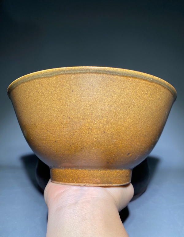 古玩陶瓷清代茶葉末釉大碗拍賣,當前價格888元