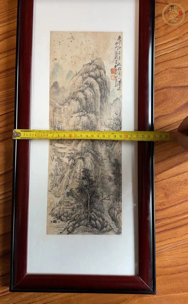 古玩字畫張成山水真品鑒賞圖