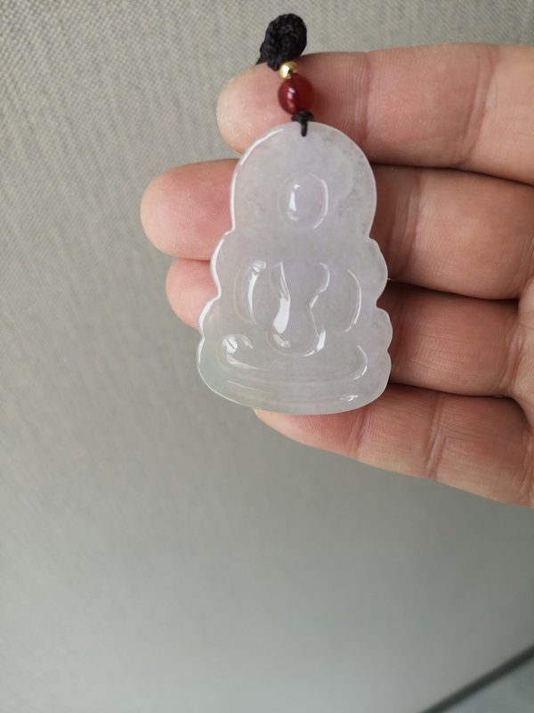 古玩玉器翡翠觀音拍賣,當前價格1100元