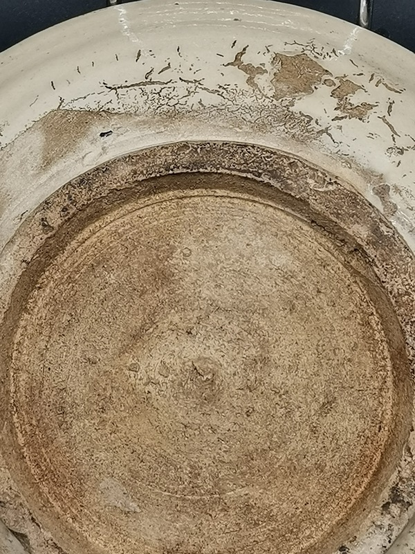 古玩陶瓷元明花卉紋磁州窯盤拍賣,當前價格410元