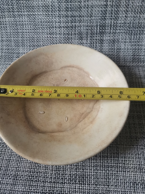 古玩陶瓷金元,河南窯口白釉盤拍賣,當前價格999元