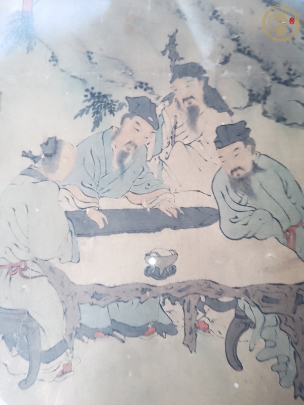 古玩字畫(huà)撫琴圖真品鑒賞圖