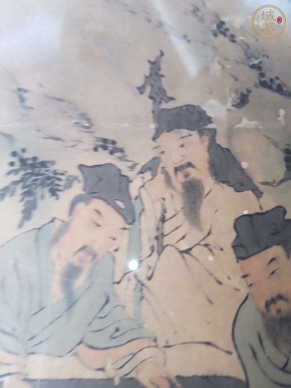 古玩字畫(huà)撫琴圖真品鑒賞圖