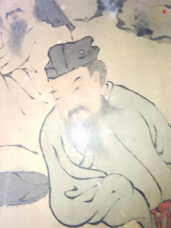 古玩字畫(huà)撫琴圖真品鑒賞圖