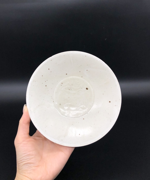 古玩陶瓷宋代景德鎮窯系青白釉雙魚盞拍賣,當前價格110000元