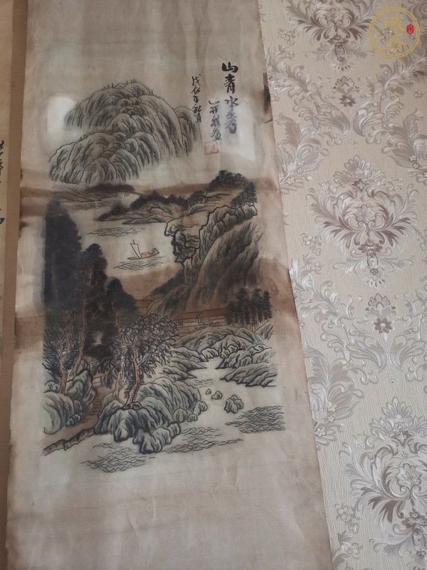 古玩字畫山水真品鑒賞圖