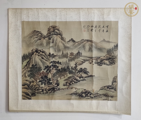 古玩字畫(huà)溪山訪友真品鑒賞圖