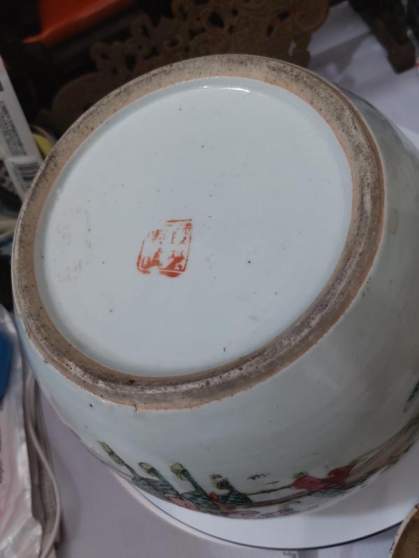 古玩陶瓷清代晚期粉彩麒麟送子圖蓋罐拍賣,當前價格3260元