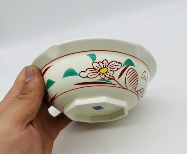 古玩陶瓷花卉紋五彩碗拍賣,當前價格150元