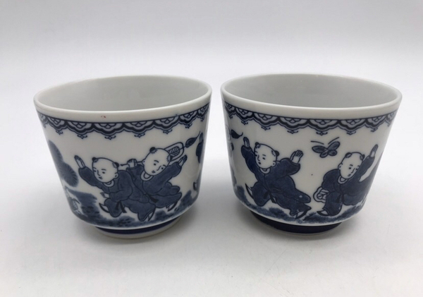古玩陶瓷嬰戲紋青花杯拍賣,當(dāng)前價(jià)格220元