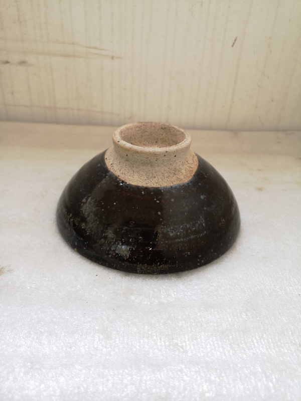 古玩陶瓷磁州窯黑釉斗笠碗拍賣,當前價格789元