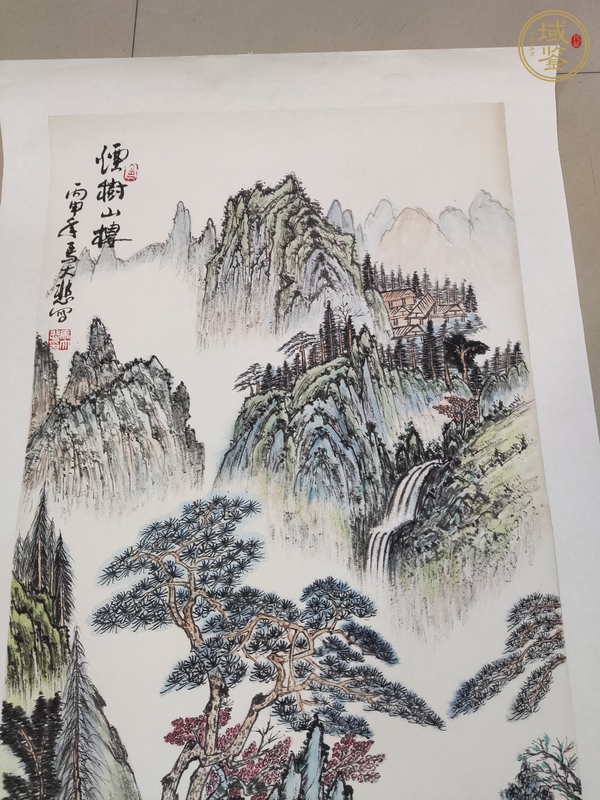 古玩字畫(huà)煙樹(shù)山樓真品鑒賞圖