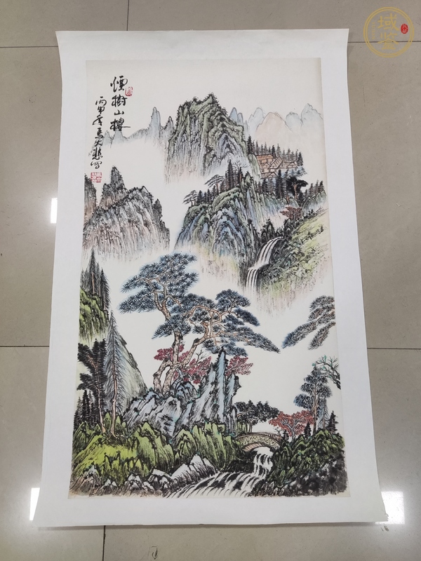 古玩字畫(huà)煙樹(shù)山樓真品鑒賞圖