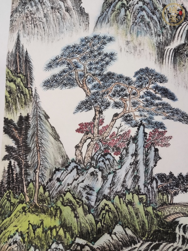 古玩字畫(huà)煙樹(shù)山樓真品鑒賞圖