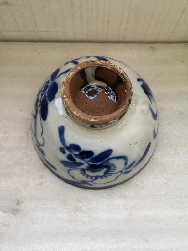 古玩陶瓷磁州窯青花花卉紋碗拍賣,當(dāng)前價(jià)格789元