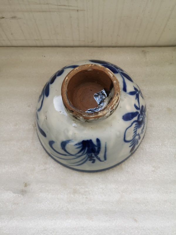 古玩陶瓷磁州窯青花花卉紋碗拍賣,當(dāng)前價(jià)格789元
