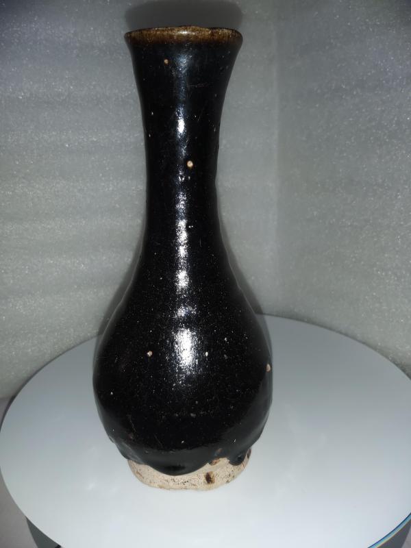 古玩陶瓷黑釉长颈瓶拍卖，当前价格6888元