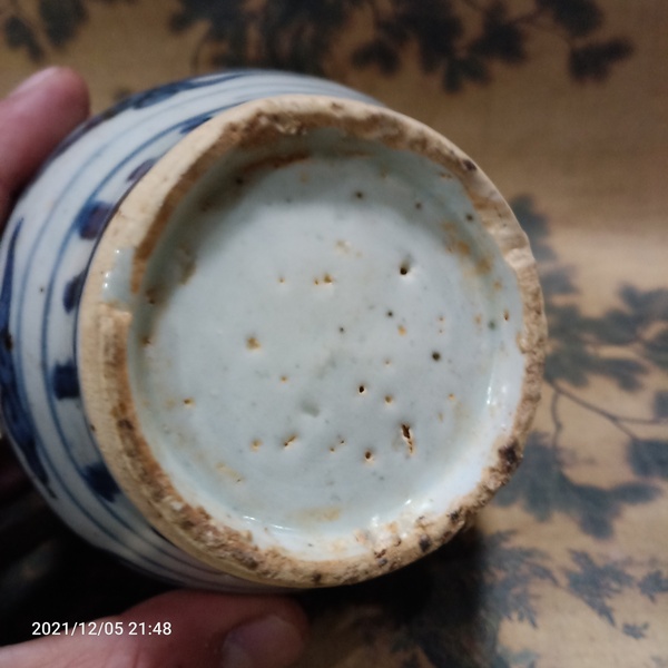 古玩陶瓷明萬歷青花鳳紋罐拍賣,當(dāng)前價(jià)格6800元