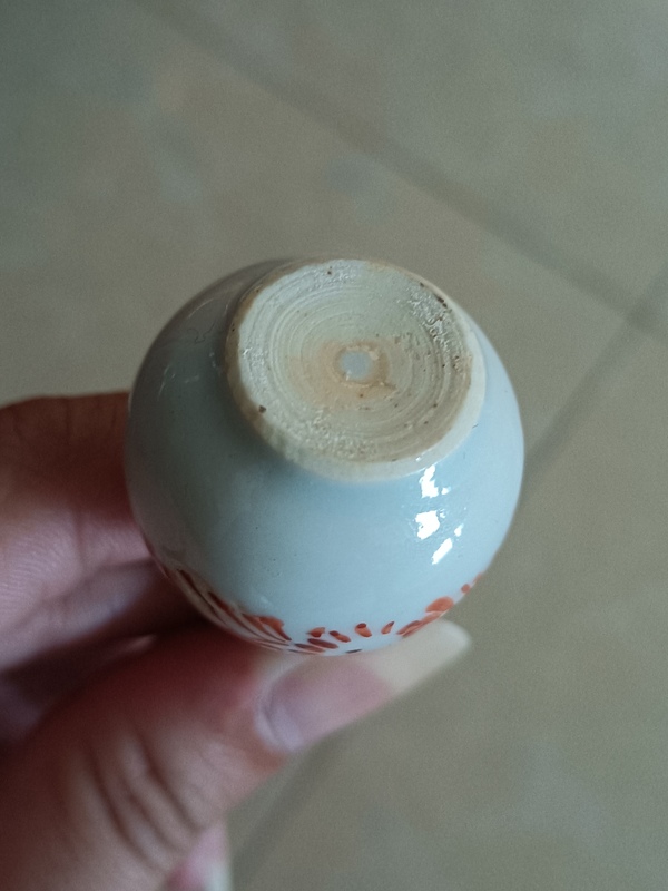 古玩陶瓷康熙礬紅花卉紋葫蘆瓶拍賣,當前價格888元