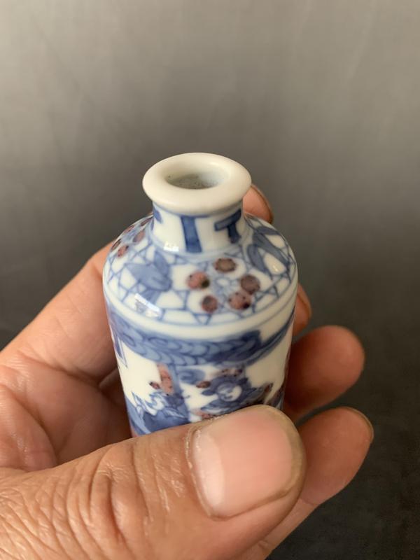 古玩陶瓷青花釉里紅人物故事鼻煙壺拍賣,當前價格8888元