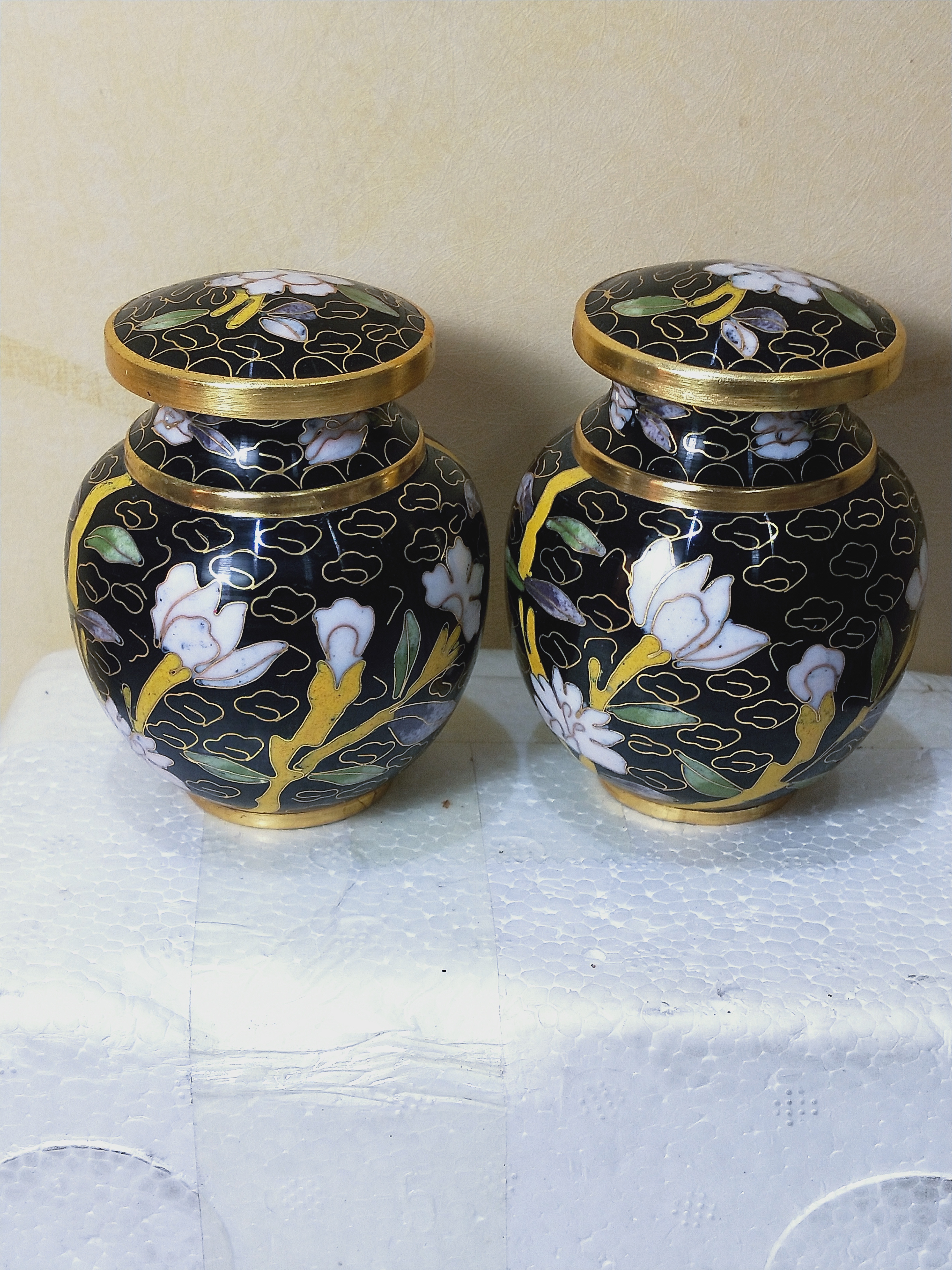 館蔵珍品 銅製 景泰藍 琺瑯彩 和合二仙紋 提梁茶壺』置物 賞物