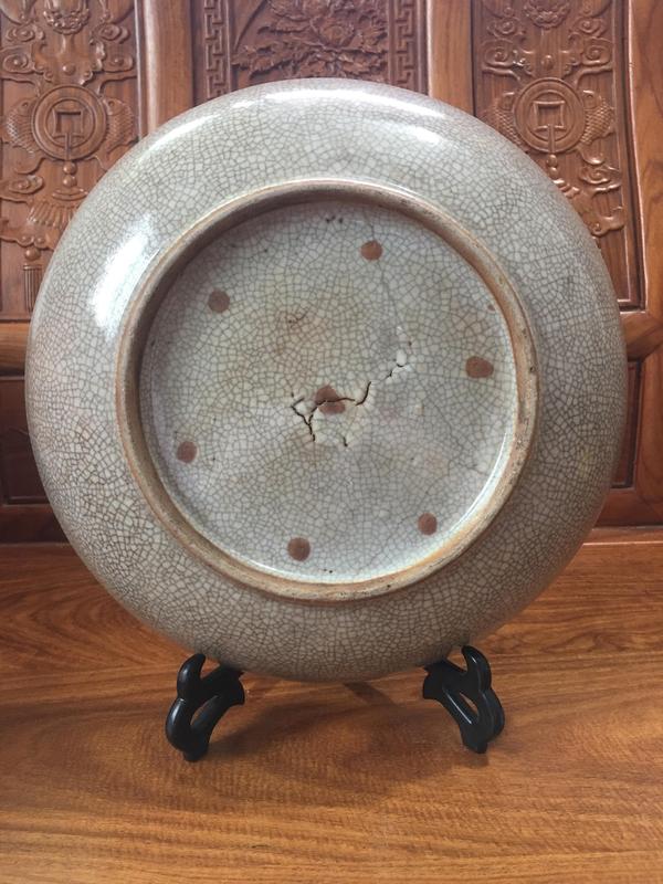 古玩陶瓷哥釉七星大盤拍賣,當前價格1888元