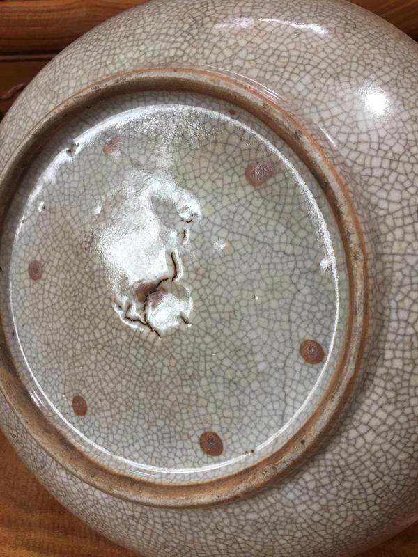 古玩陶瓷哥釉七星大盤拍賣,當前價格1888元
